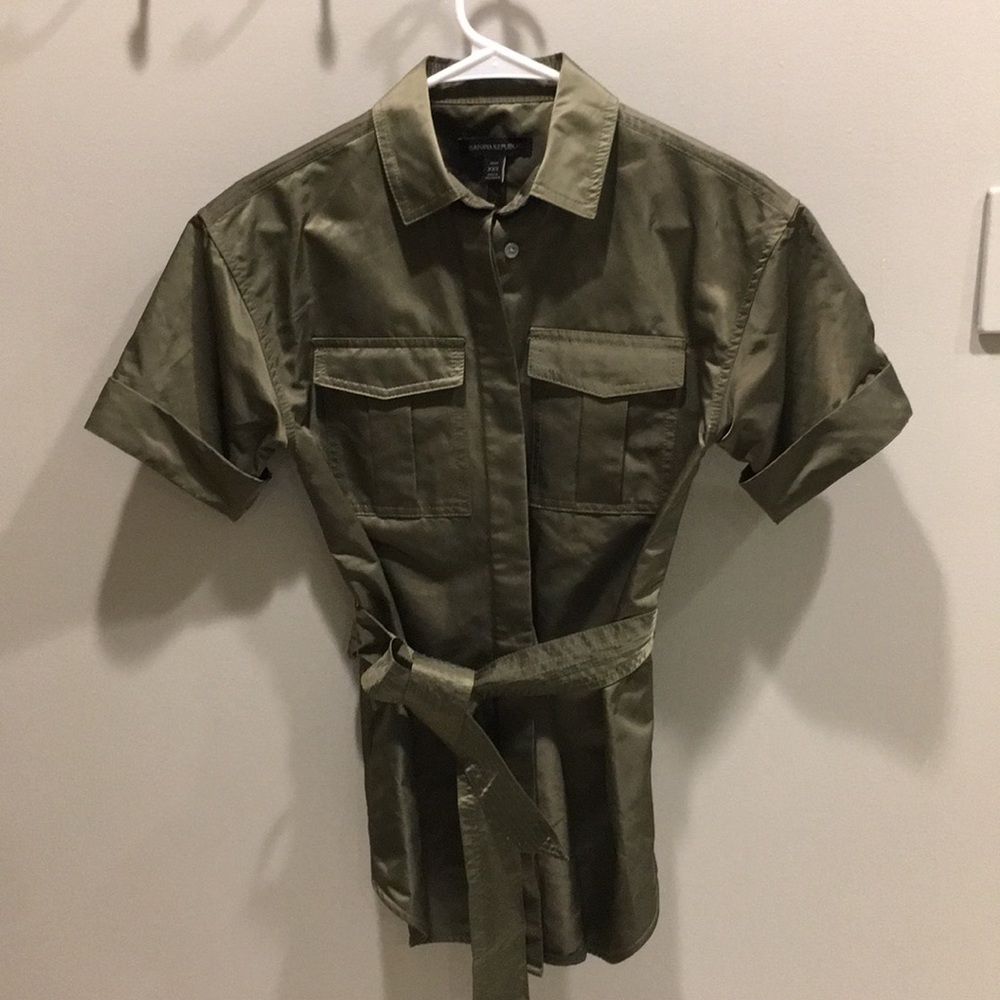 Military Style Structured Top with waist tie